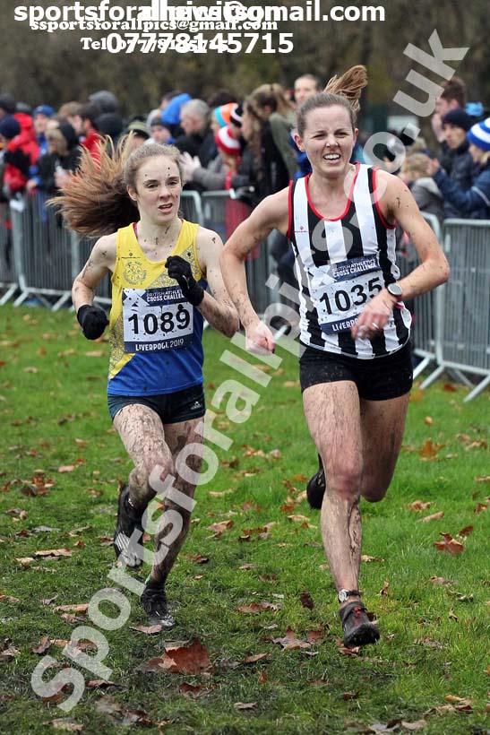 Senior and under-23 women, 2019 European Cross Country Trials and British Cross Challenge, Sefton Park, Liverpool.  Photo: David T. Hewitson/Sports for All Pics